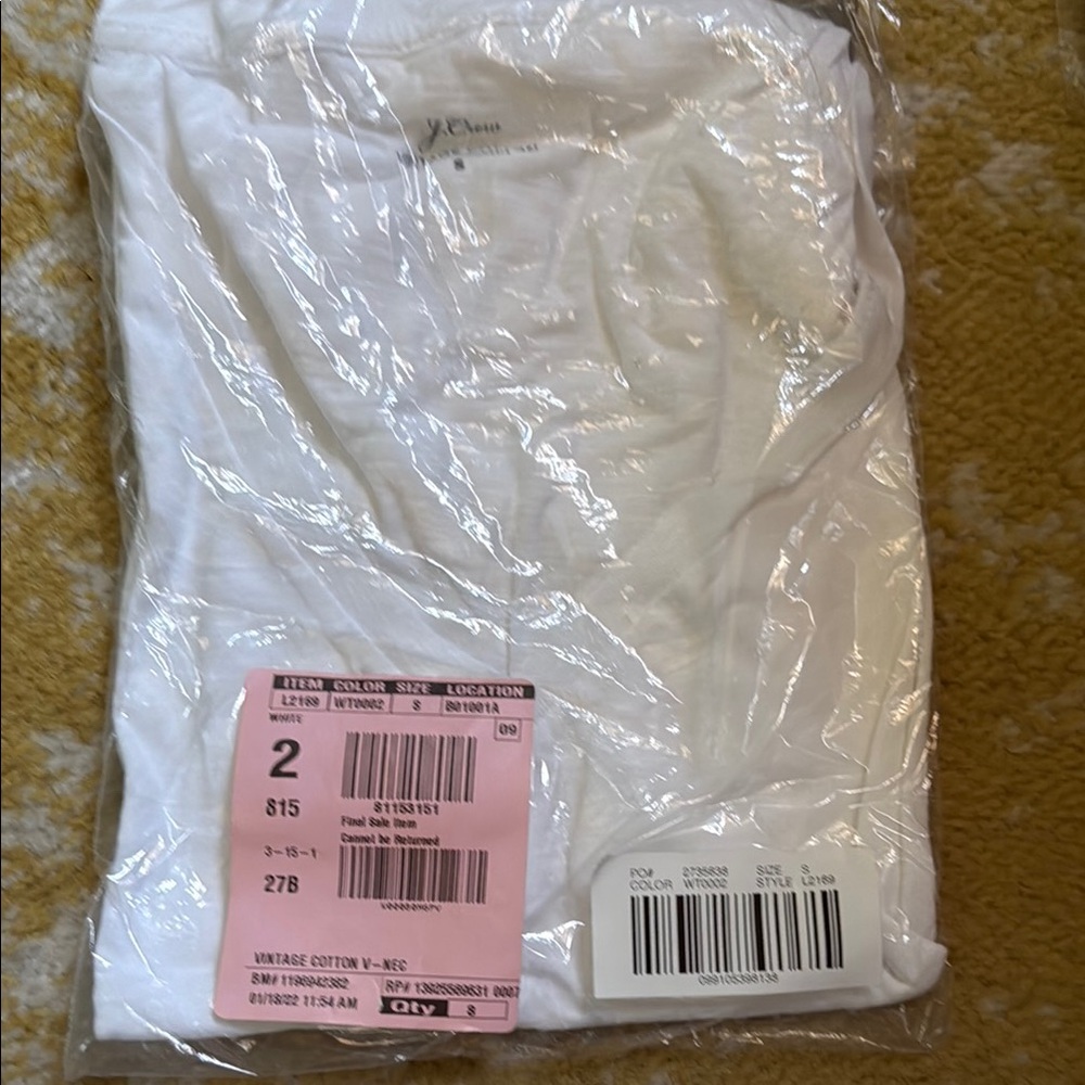 J. Crew White Short Sleeve Tee